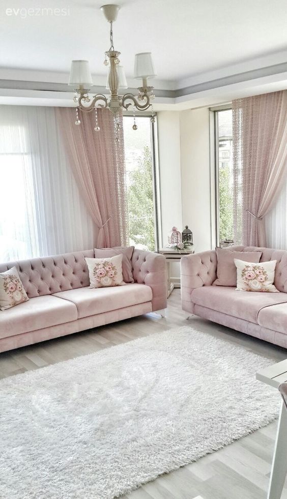 Elegant Living Room Ideas: Beautifully Elegant Pink