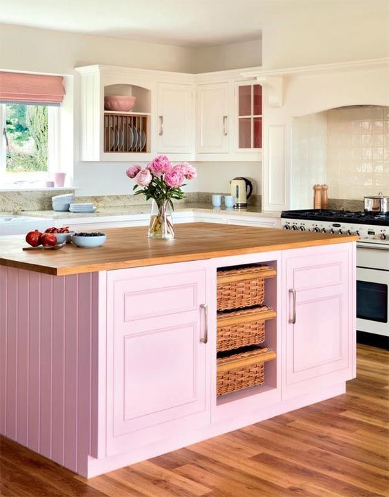 Kitchen Colors Ideas: Chic Blush Pink