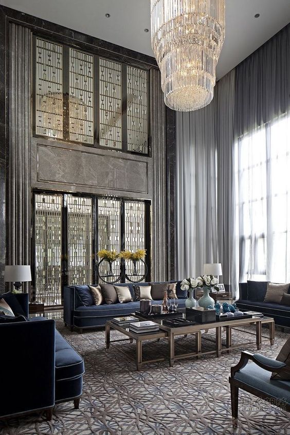 Living Room Curtains Ideas: Gorgeous Long Gray Curtain