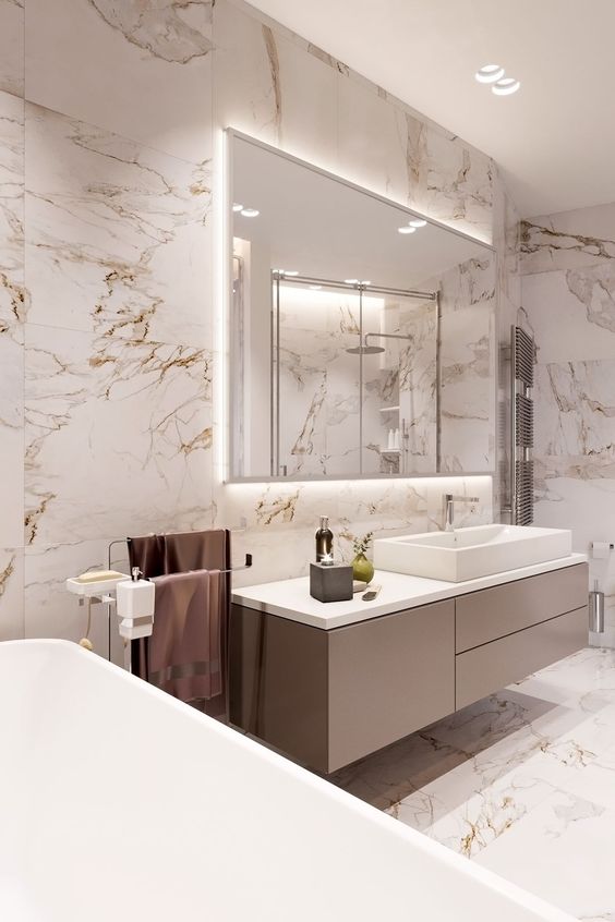 Luxury Bathroom Ideas: Marbling Design