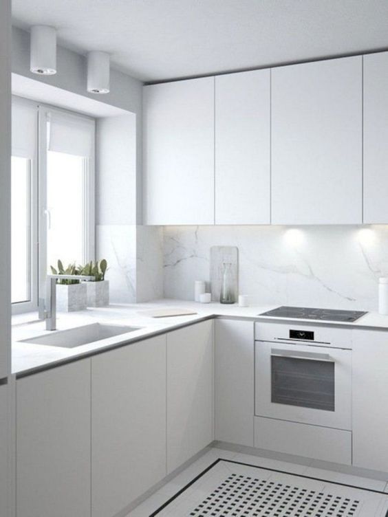 White Kitchen Ideas: Simple All-White