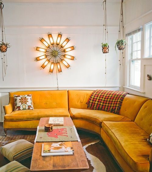 Living Room Yellow Ideas: Elegant Goldish Yellow