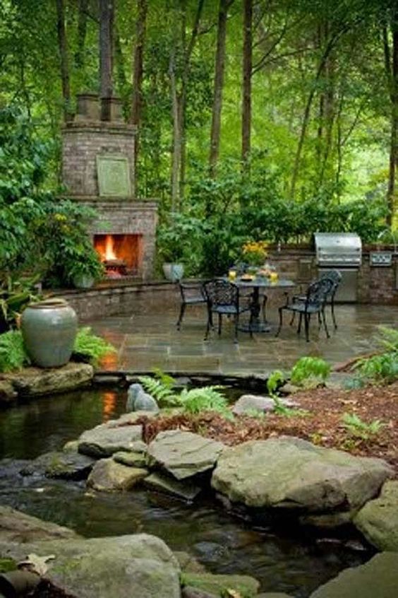 backyard fireplace ideas 10