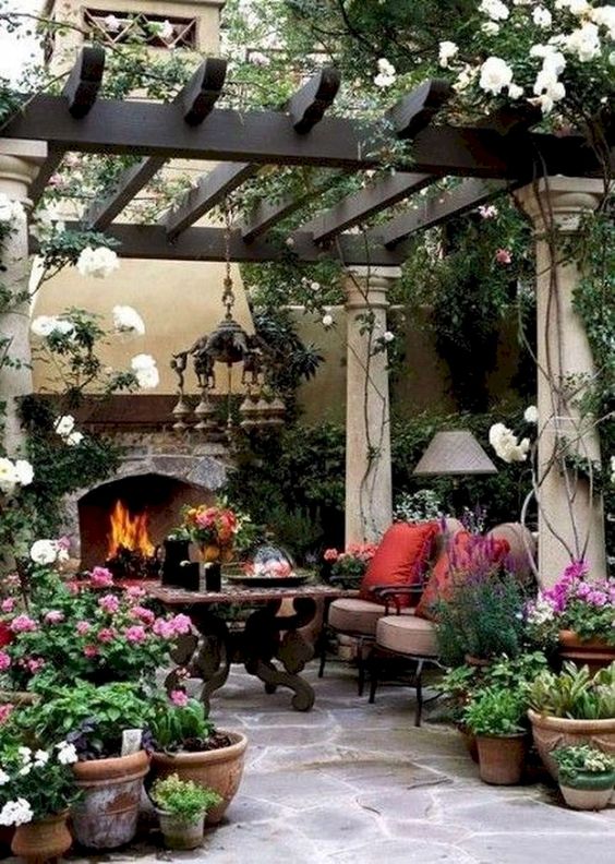 backyard fireplace ideas 17