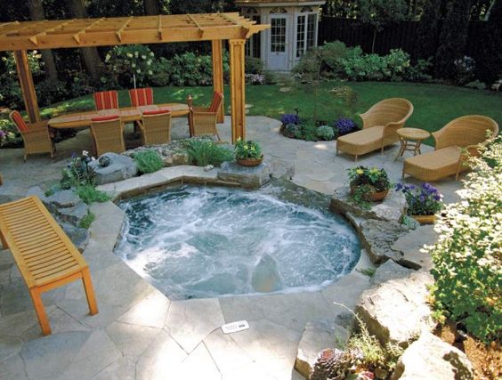small hot tub feature