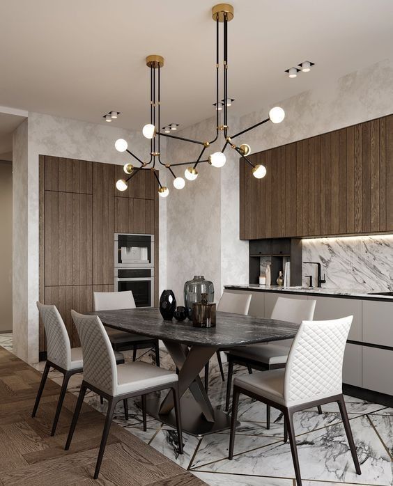 Contemporary Dining Room Ideas: Breathtaking Marble Look