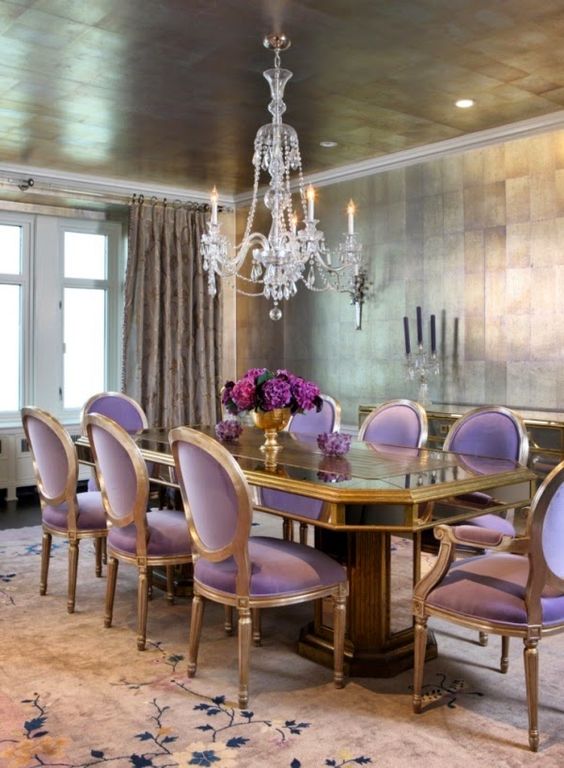 Formal Dining Room Ideas: Lovely Romantic Lavender