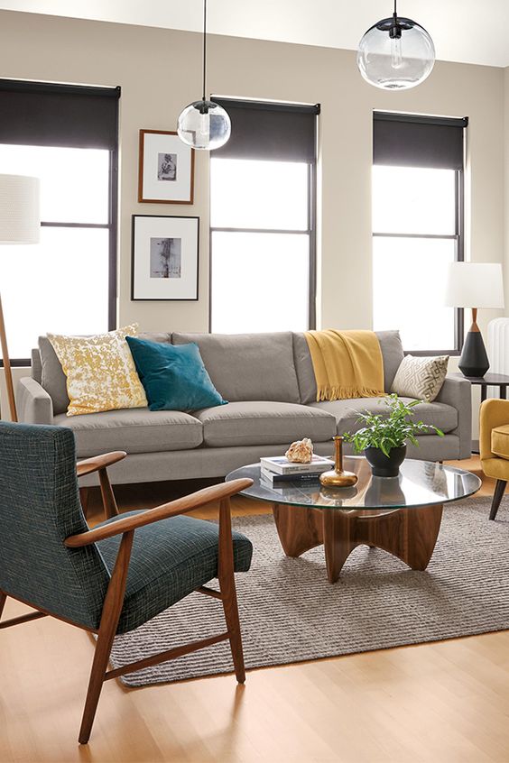 Grey Living Room Ideas: Warm Earthy Combination