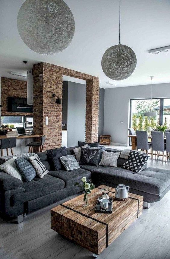Grey Living Room Ideas: Exhilarating Modern Rustic
