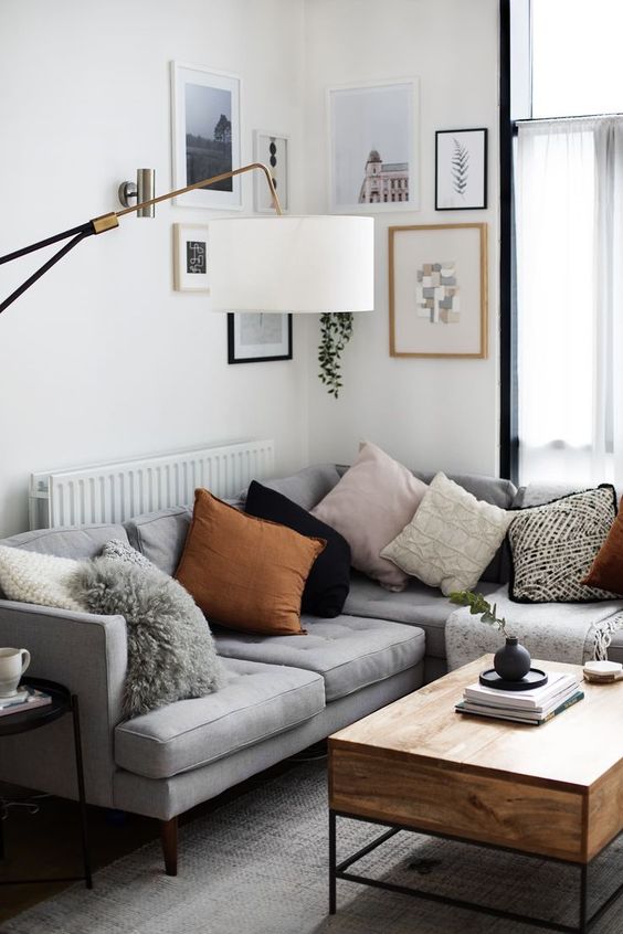 Grey Living Room Ideas: Cozy Seating Corner