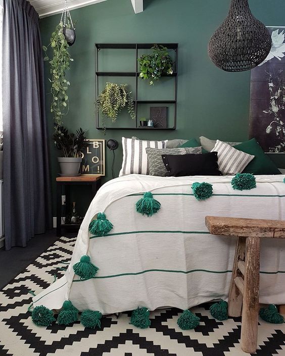Green Bedroom Ideas: Modern Rustic Style
