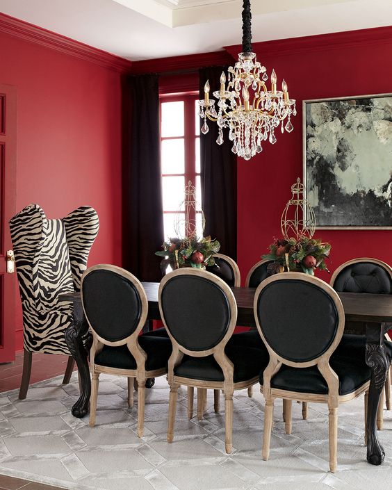 Red Dining Room Ideas: Striking Bold Combination