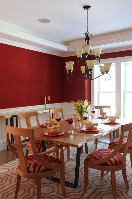 red dining room decor ideas