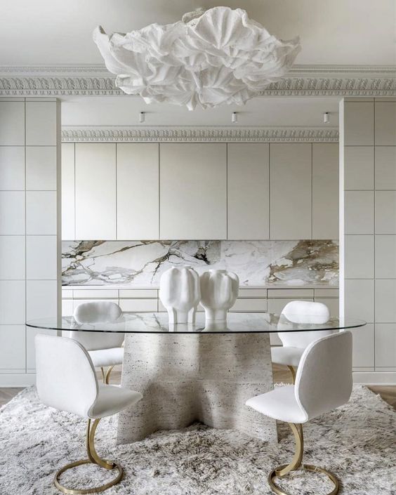 Luxury Dining Room Ideas: Dazzling All-White