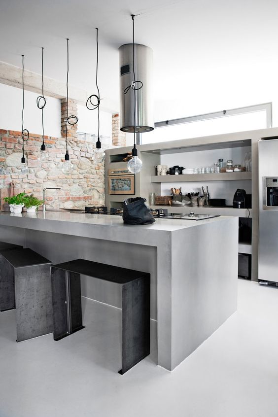 Modern Kitchen Ideas: Chic Rustic Industrial
