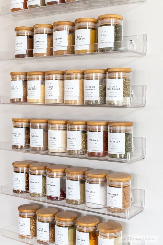 Kitchen Organization Ideas: Simple Spices Racks