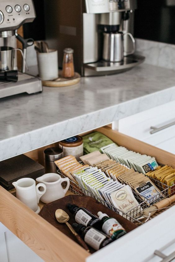 Kitchen Organization Ideas: Simple Coffee Corner