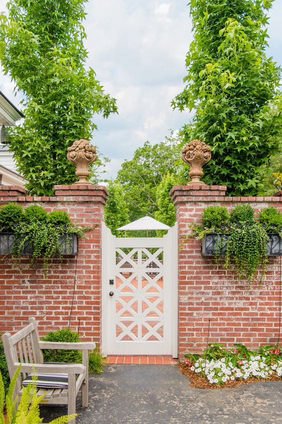 Fence Gate Ideas: Lovely Bricks Fence