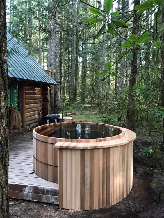 Hot Tub Design: Stunning Rustic Tub