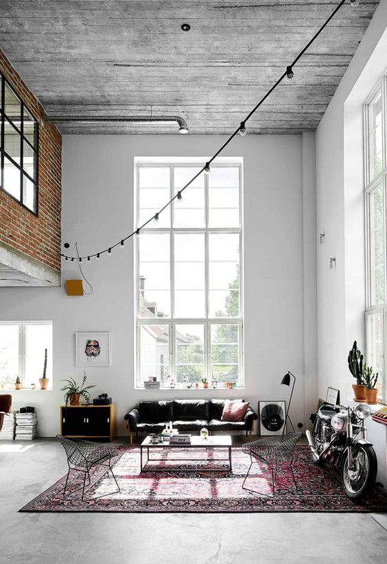 Industrial Living Room Ideas: Elegant Bright Look