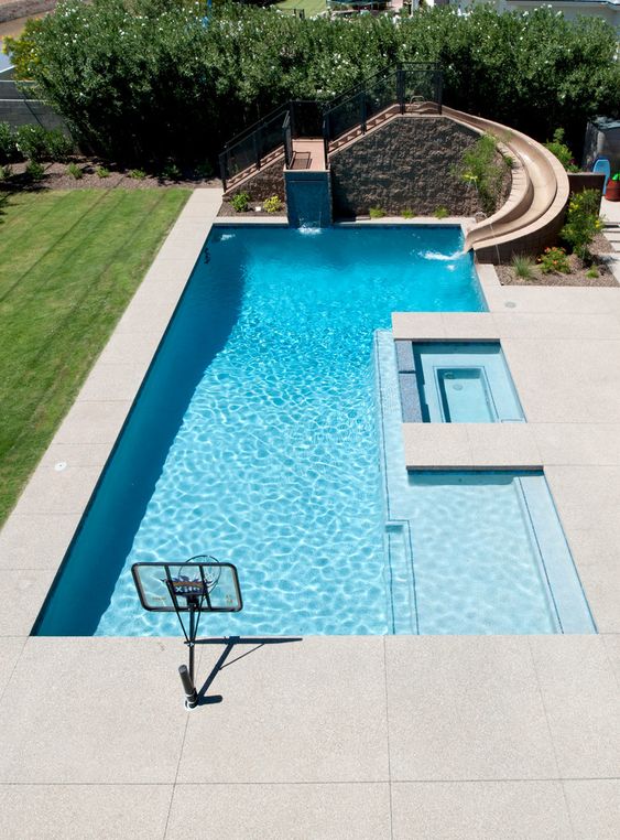 Backyard Pool Ideas: Breathtaking Slide Feature