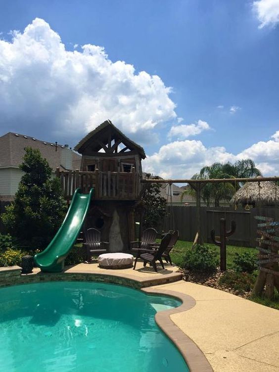 Backyard Pool Ideas: Fun Pool Slide