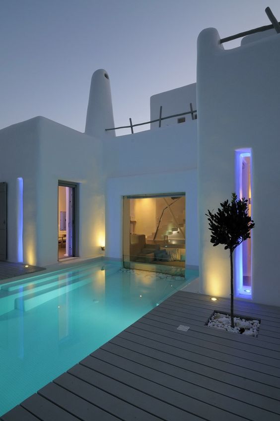 Swimming Pool Lighting Ideas: Romantic Soft Lighting